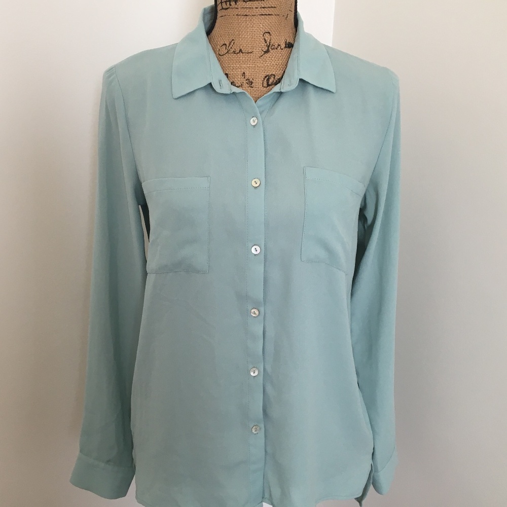 Forever 21 Mint Green Button Up Shirt